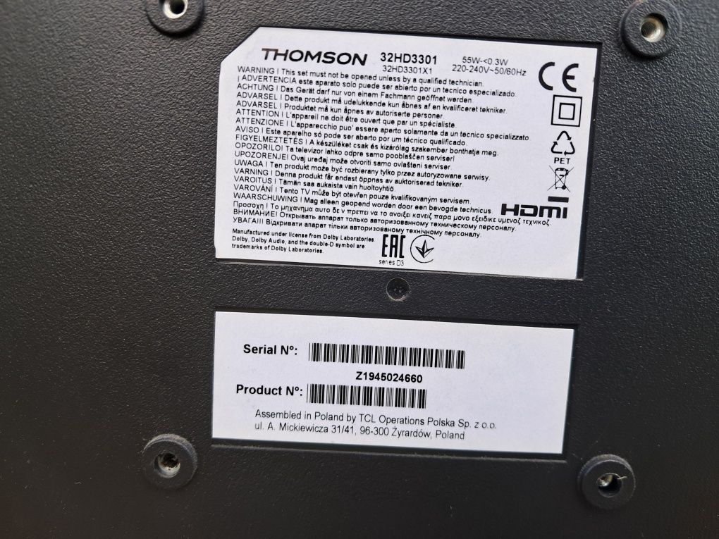Telewizor thomson 32hd3301