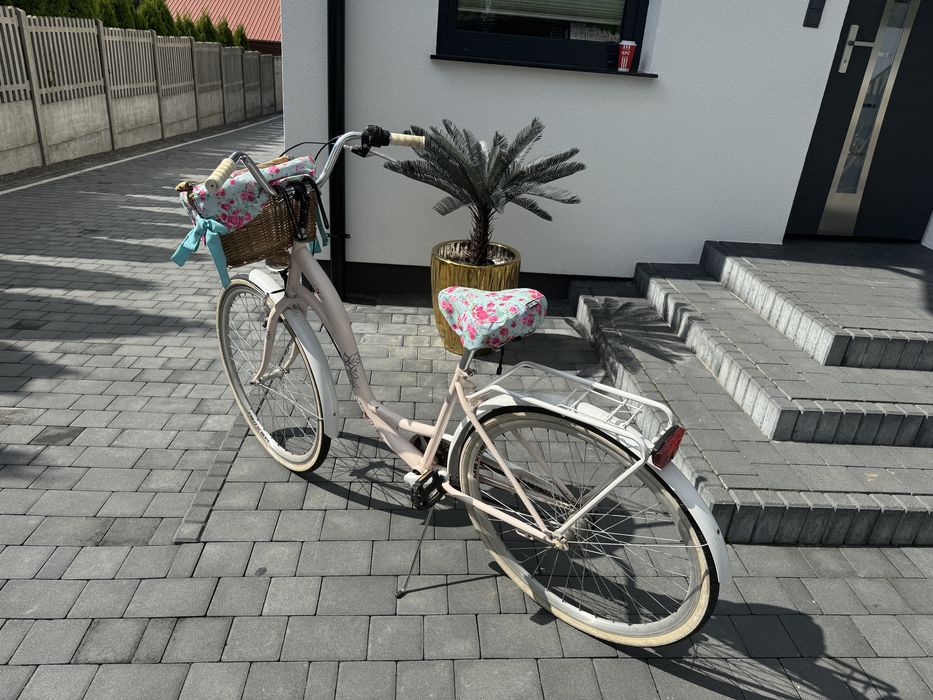 Rower miejski damka z koszem