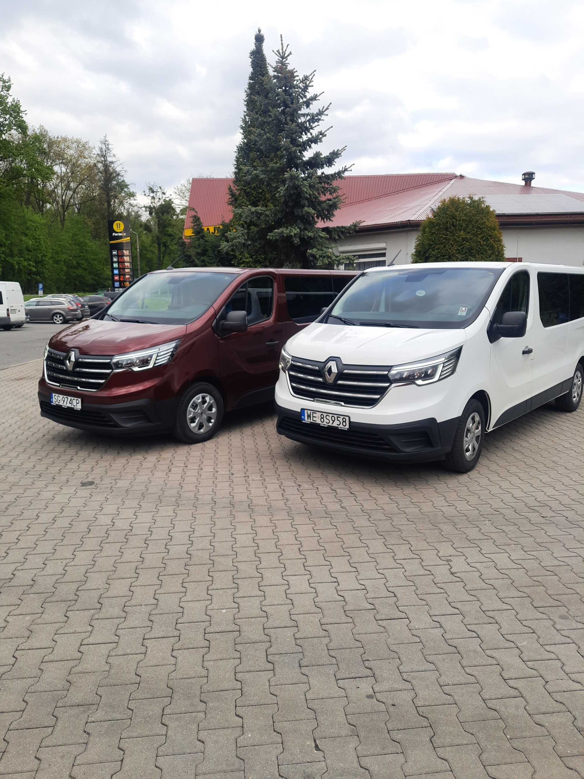 Wynajem Busów 9 Os. Renault TRAFIC Wolne Terminy