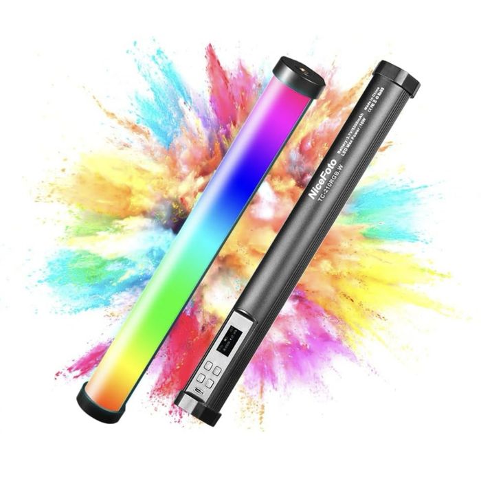 NiceFoto TC-210 RGB відеосвітло з акумулятором, фото-відео трубка 10W