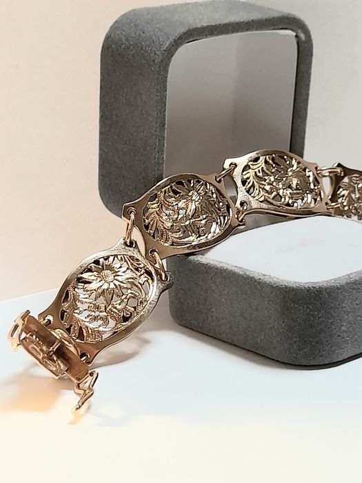 Bransoleta Złota Ażurowa Cudna Vip 14k