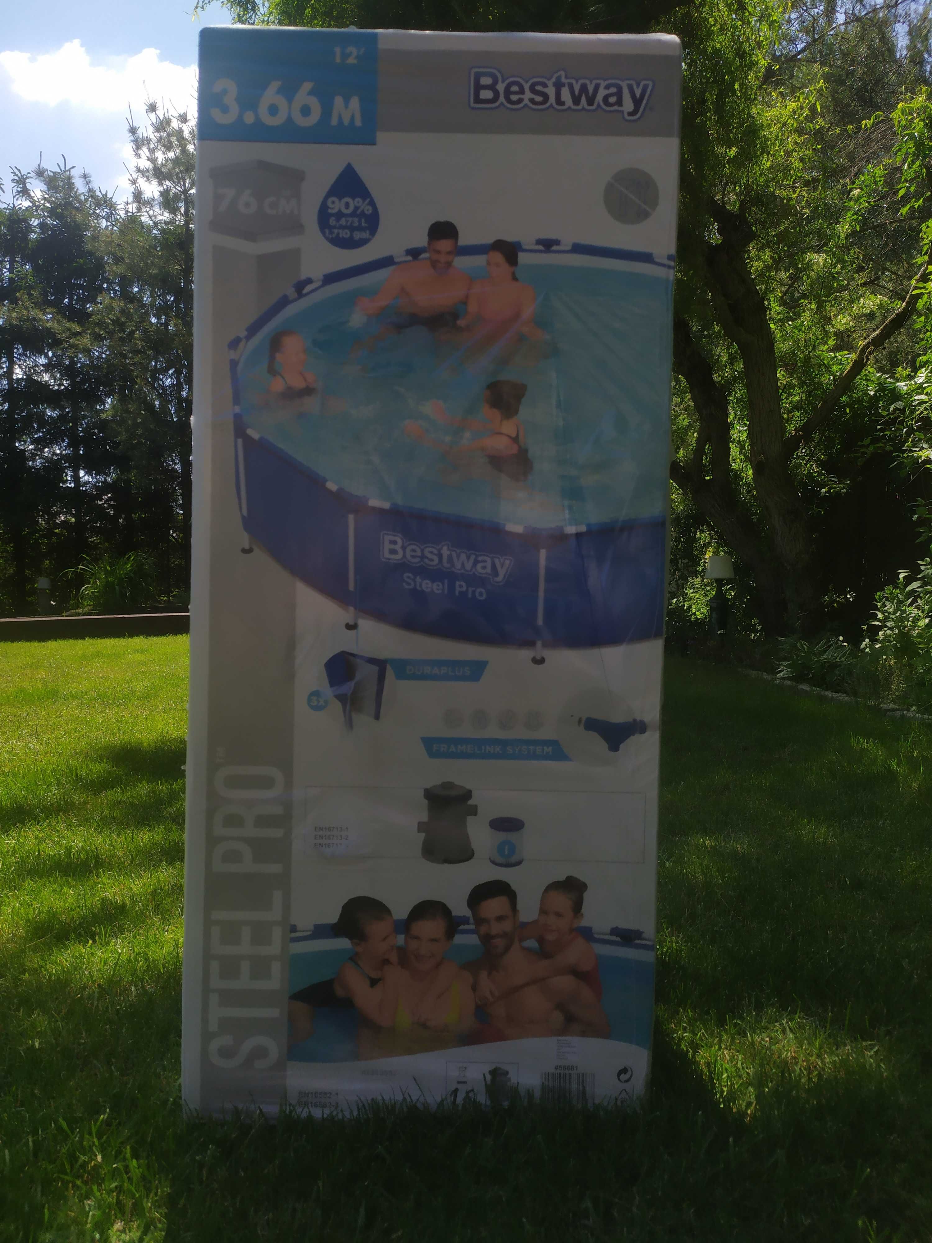 Duży BASEN ogrodowy stelaż okrągły + *GRATISY*