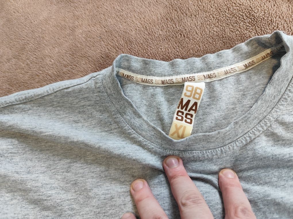 Koszulka Mass Denim XL szara – oryginał, stan bardzo dobry