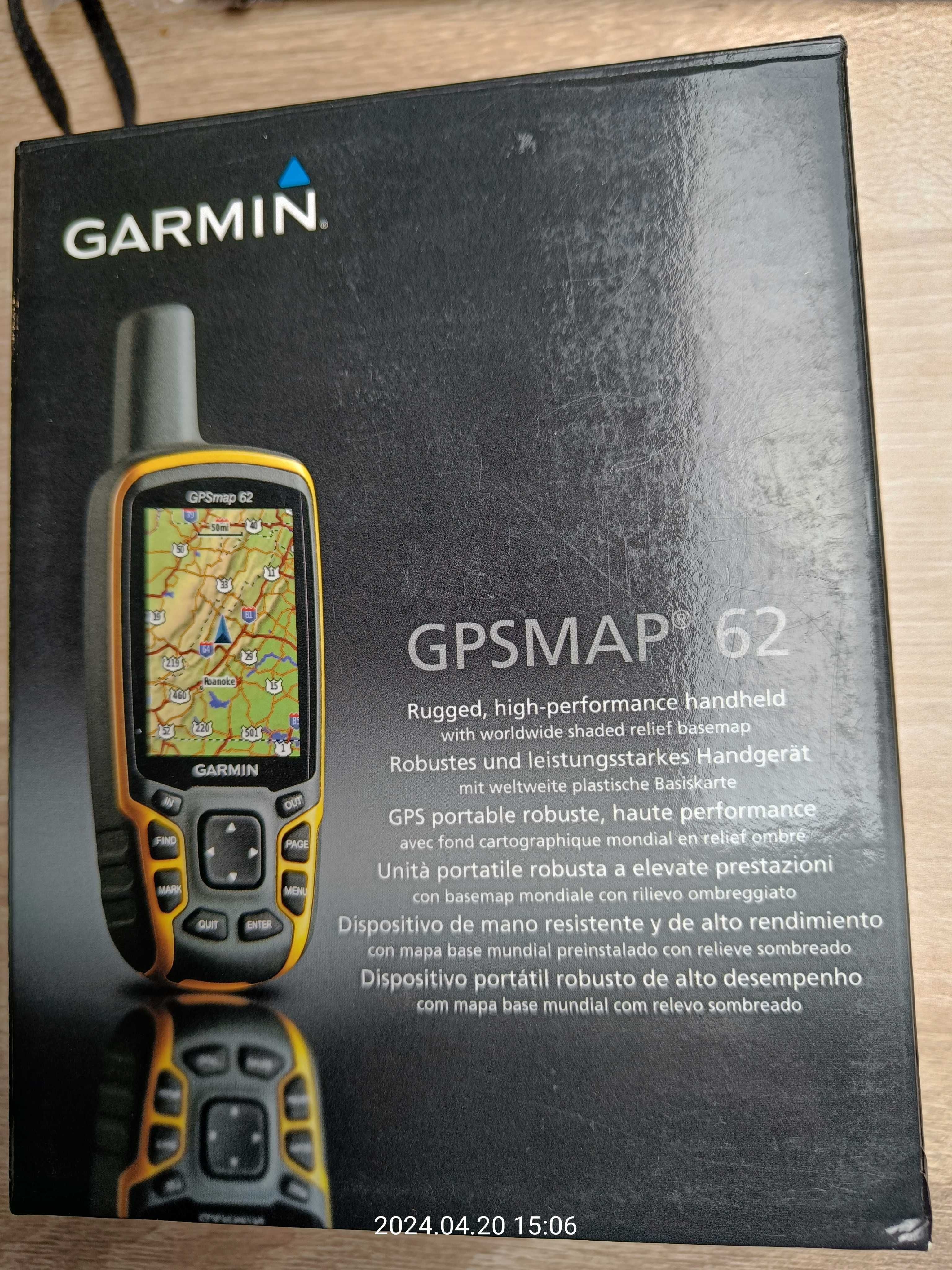 GPS GPSMAP 62 = W pełni funkcjonalne ręczne urządzenie nawigacyjne.