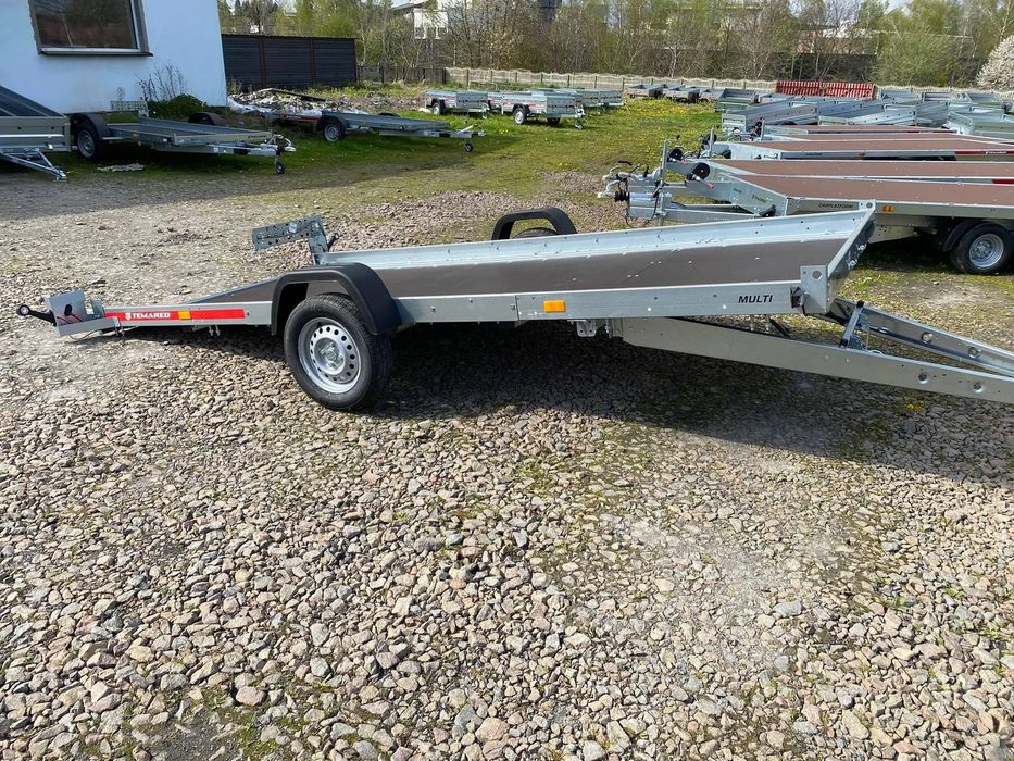 TEMARED MULTITRANSPORTER 4018 0,75T  Przyczepa lekka platforma UCHYLNA POD kosiarkę quada RATY 400x180
