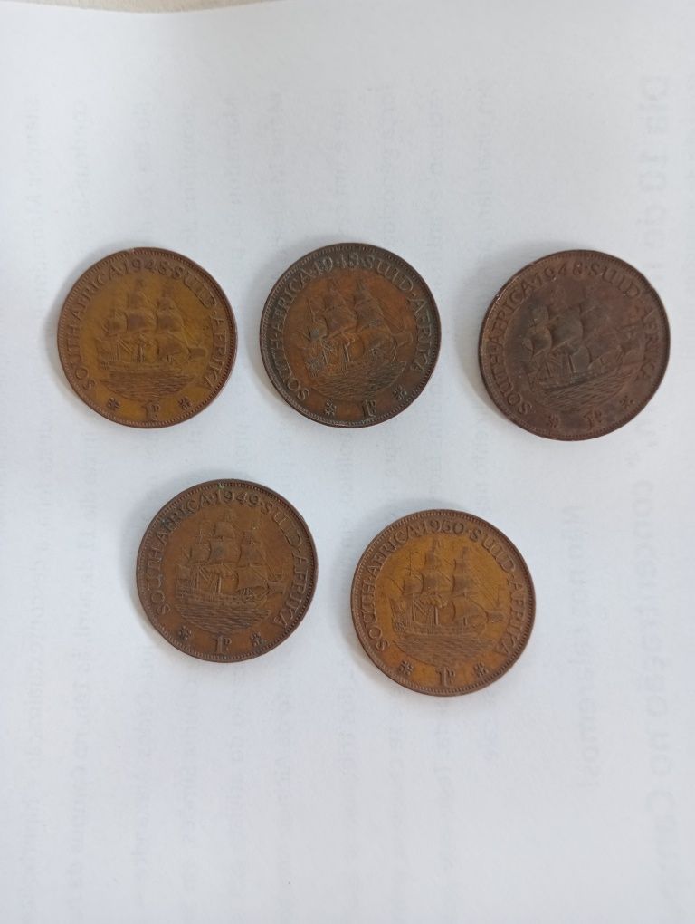 5 moedas África Sul 1948-50