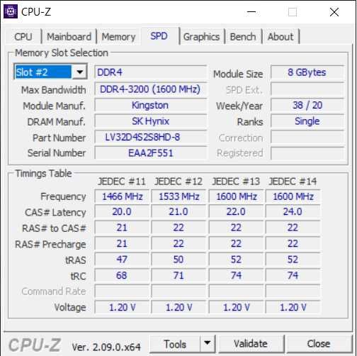 Оперативна память для ноутбук Kingston DDR4 8Gb 3200Mhz