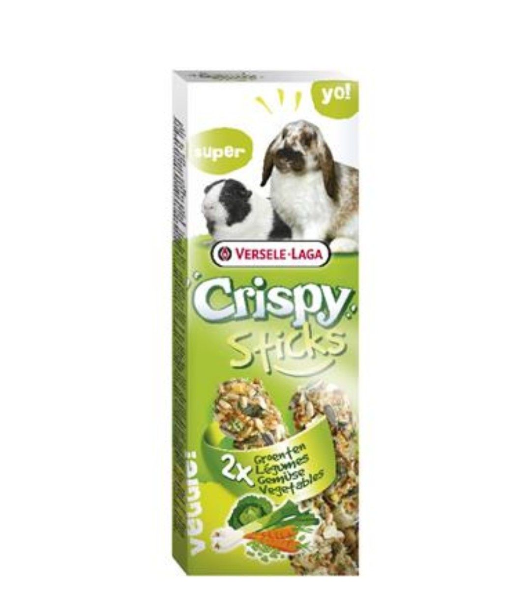 Versele Laga Crispy Sticks Rabbits-Guinea Pigs Vegetsbles 110g - 2 kol