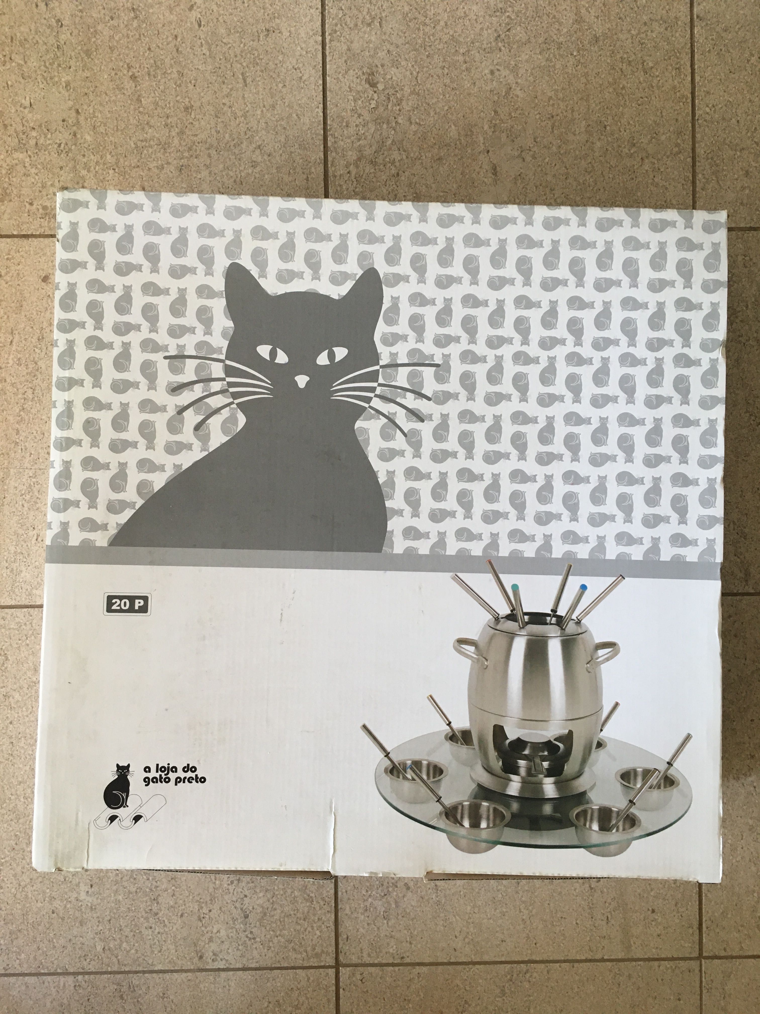 Conjunto de Fondue Gato Preto