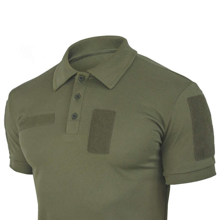 Футболка поло с липучками  Олива