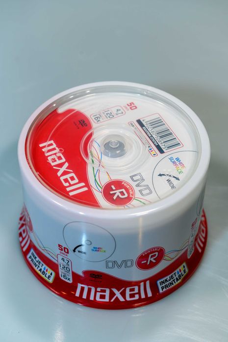 DVD-R virgens Maxell selados, 16x, 4,7 GB, 200 discos