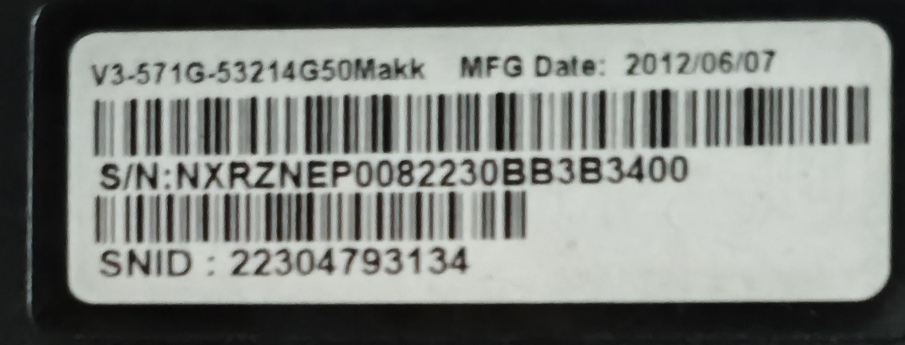 Oryginalna Matryca do Acer V3-571G-53214G50Makk