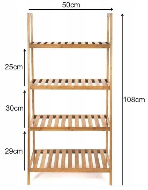 BAMBUSOWY REGAŁ PÓŁKI na rośliny akcesoria - tania wysyłka