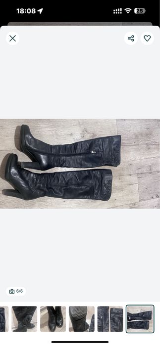 Зимові сапожки, кожа