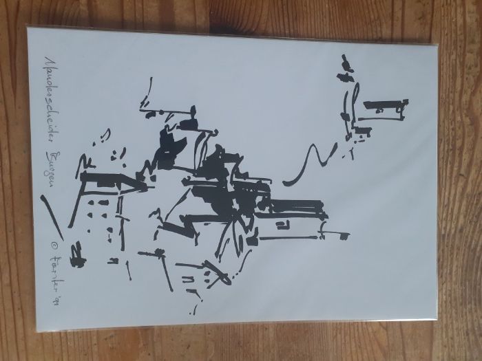 Grafika ''Manderscheider Burgen'' Lothar Forster