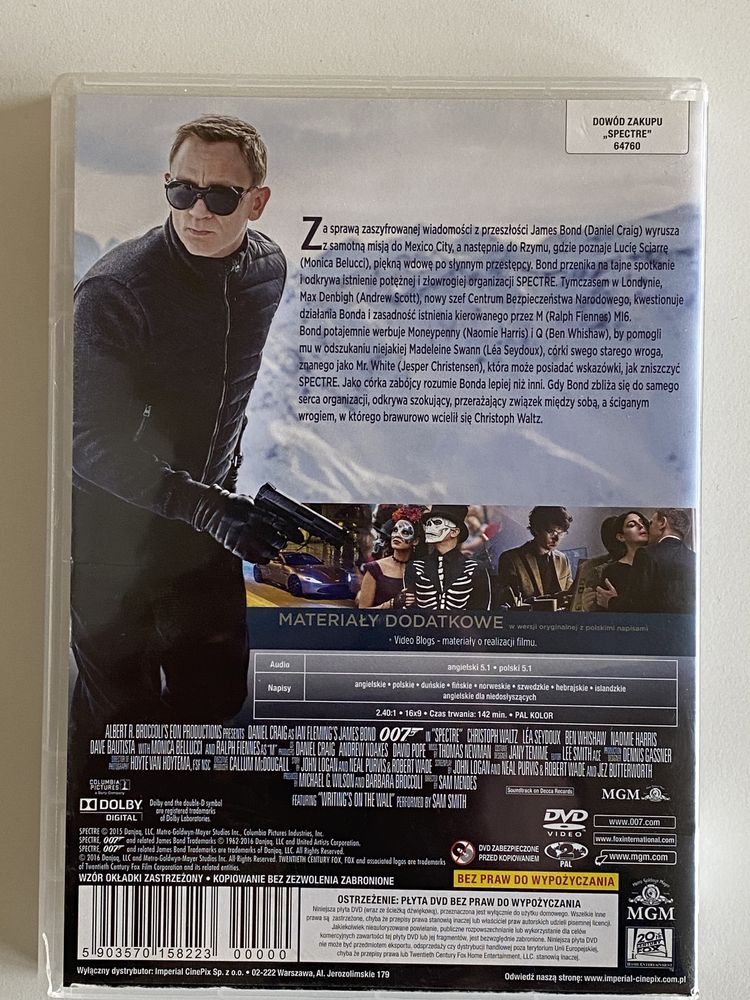 James Bond 007 Spectre dvd film
