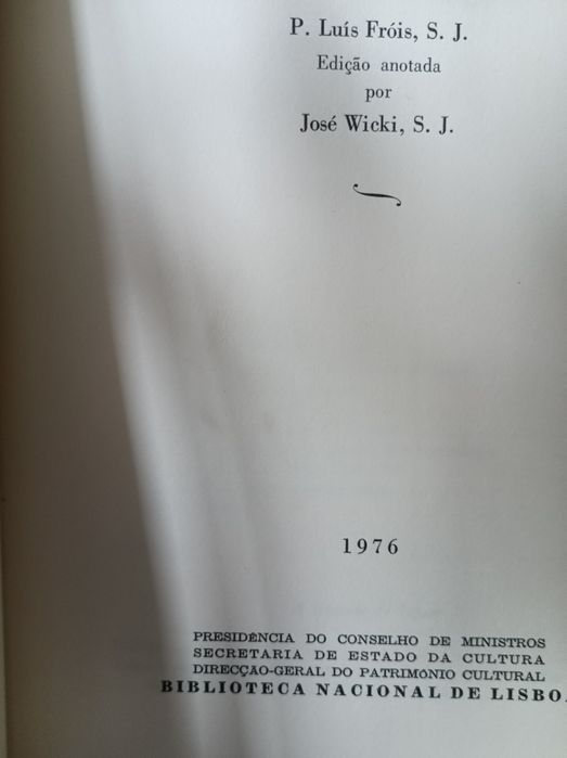 História de Japam de P. Luís Fróis S. J.