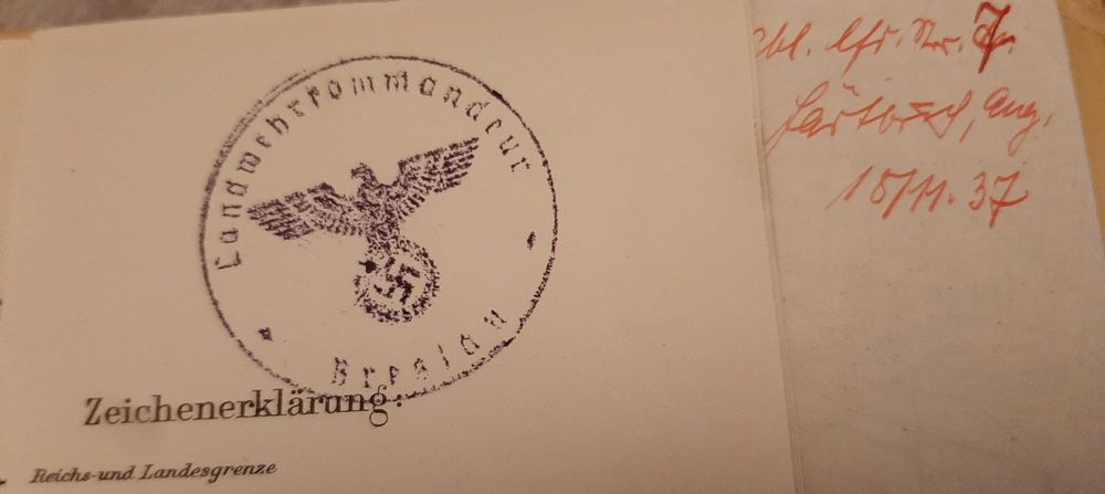 Poniemiecka mapa antyk Reichskarte 117  stan kolekcjonerski 1935 rok