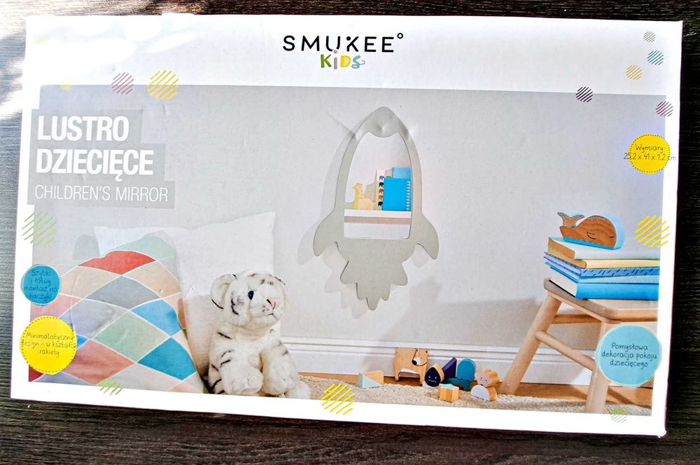 Lusterko Dla DZIECI Lustro Rakieta Kosmiczna