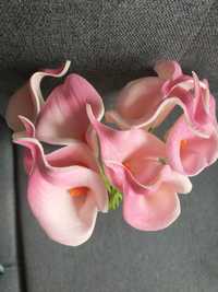 Sztuczne kwiaty calla Lily biało różowe