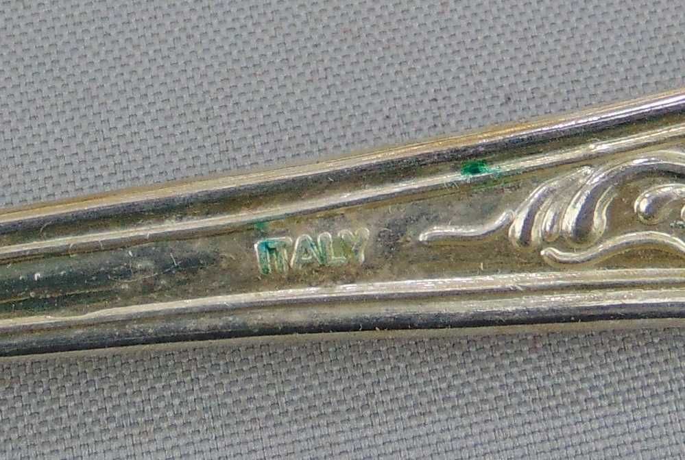 Posrebrzane sztućce ITALY A800 na 12 osób - zestaw 51 szt.