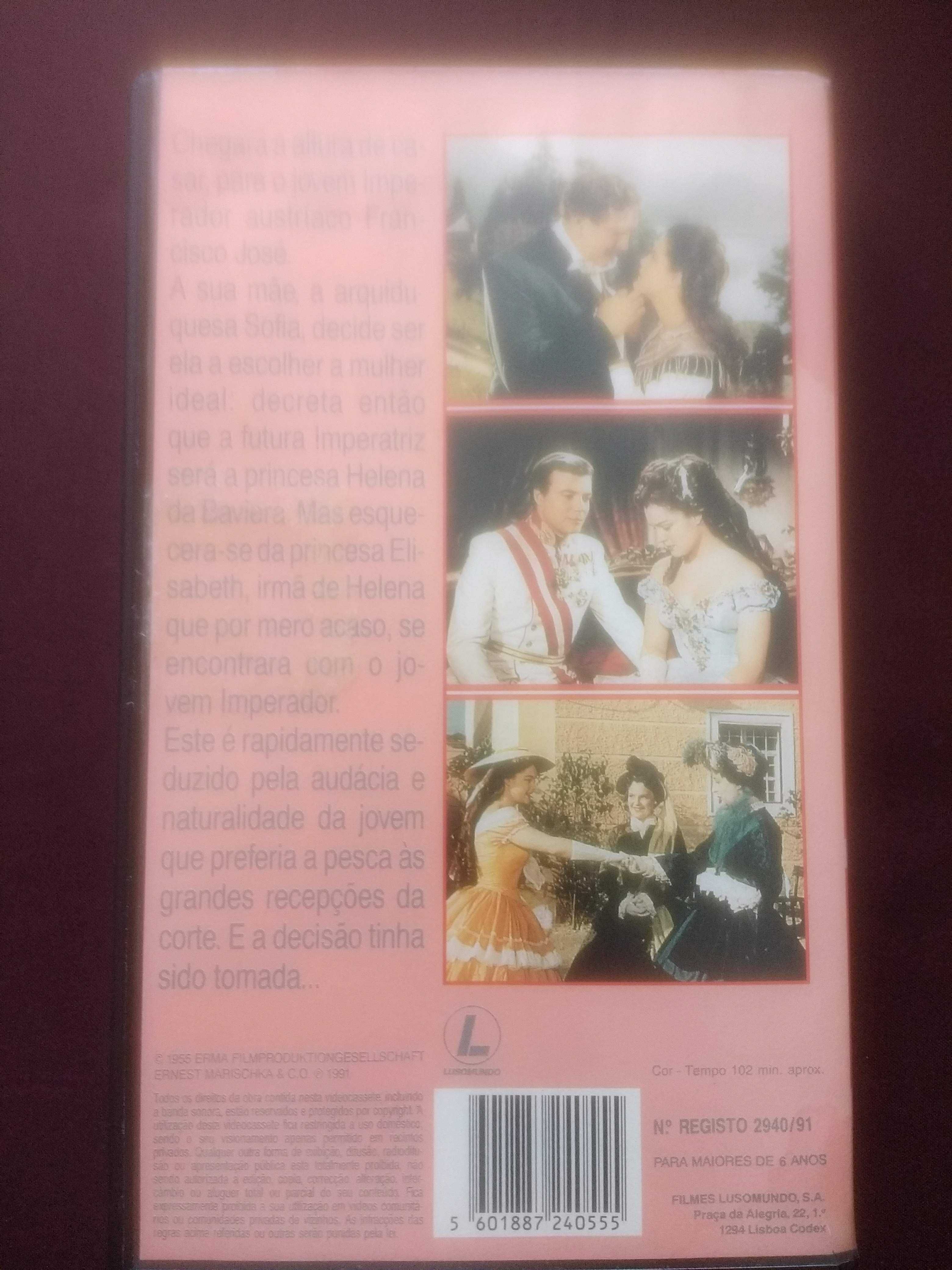 Sissi Jovem Imperatriz, filmes em cassetes (2) vídeo VHS volume 1 e 2