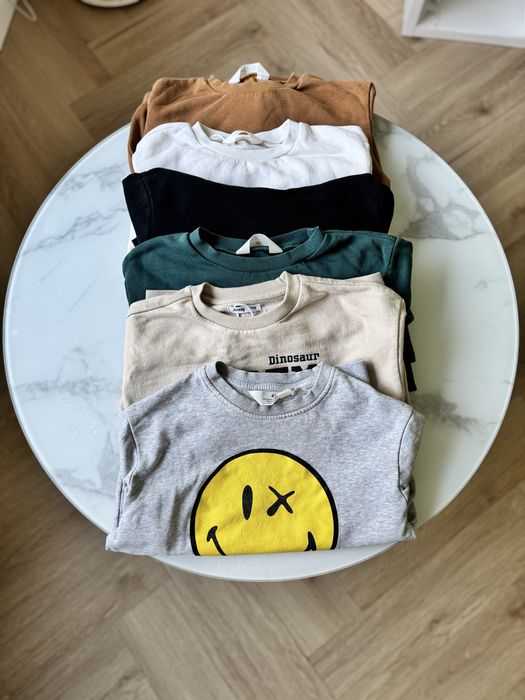 Duży zestaw paczka bluz chłopięcych bawełnianych H&M r. 134/140