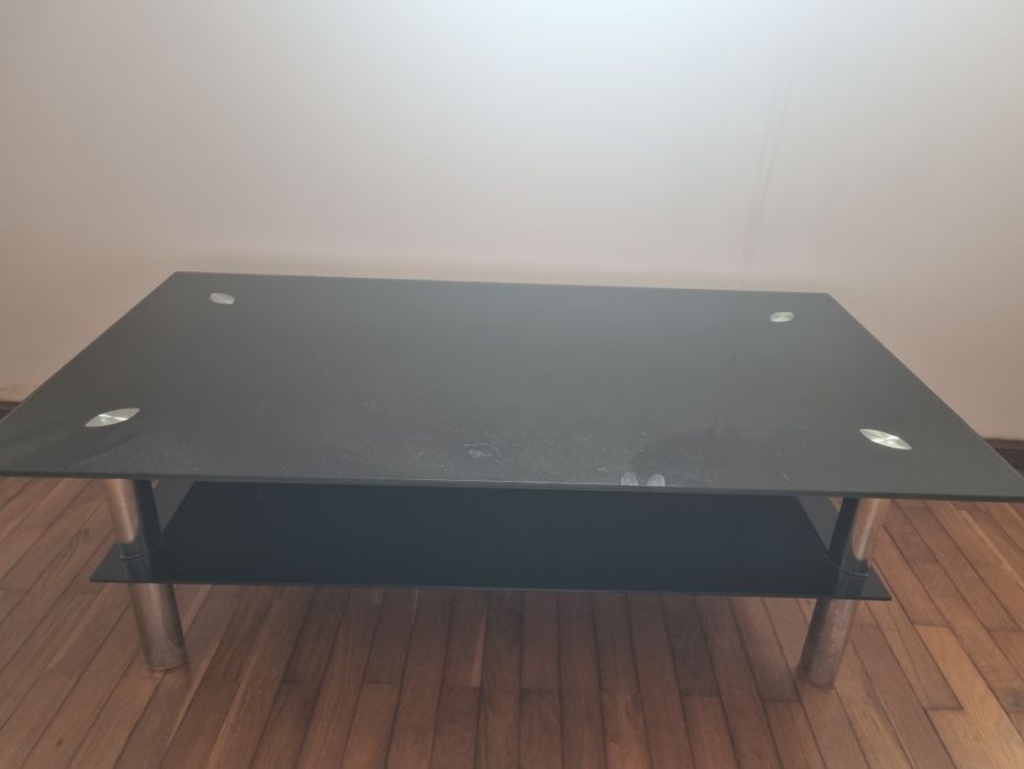 Mesa de centro em vidro temperado