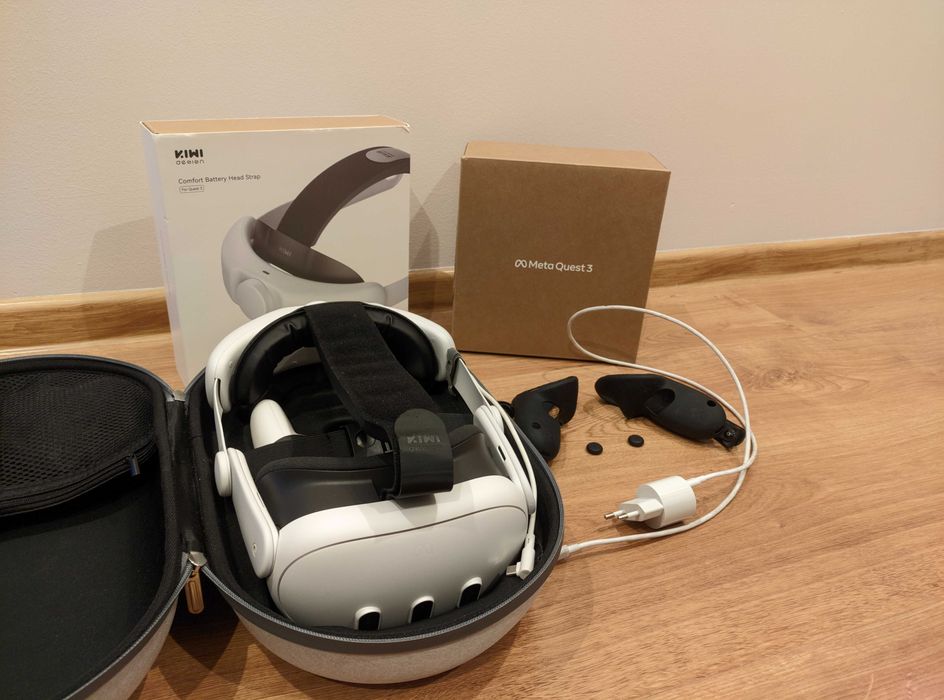 Quest 3 128GB + Gwarancja + Strap + Etui + Kabel Link 10M + Nakładki