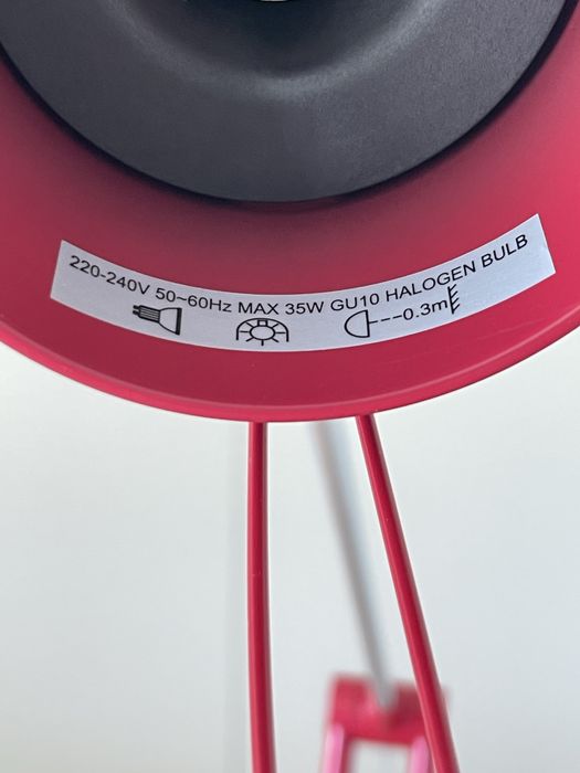 Candeeiro escritorio IKEA vermelho/ encarnado