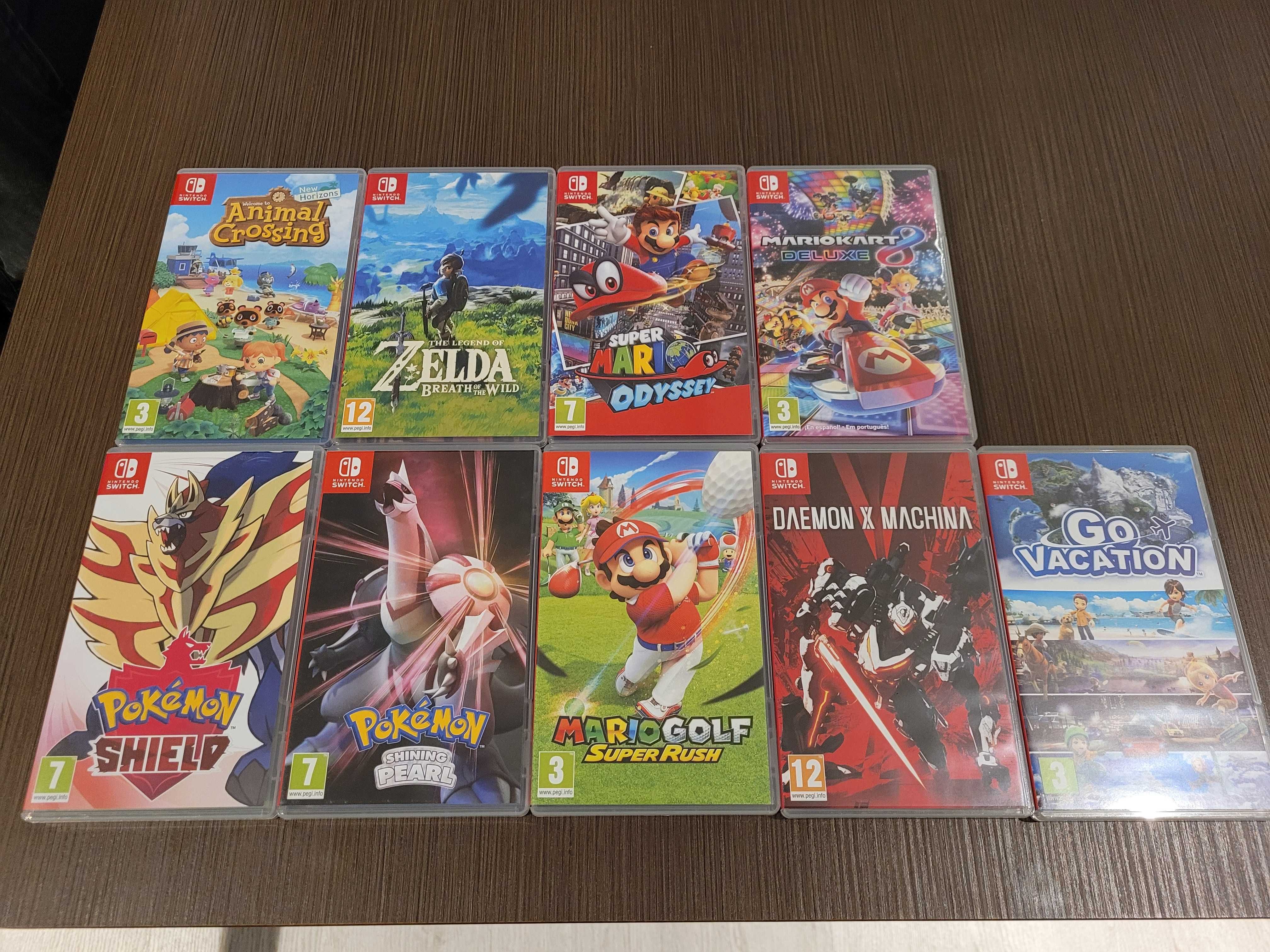 Nintendo Switch V2 com acessórios e jogos