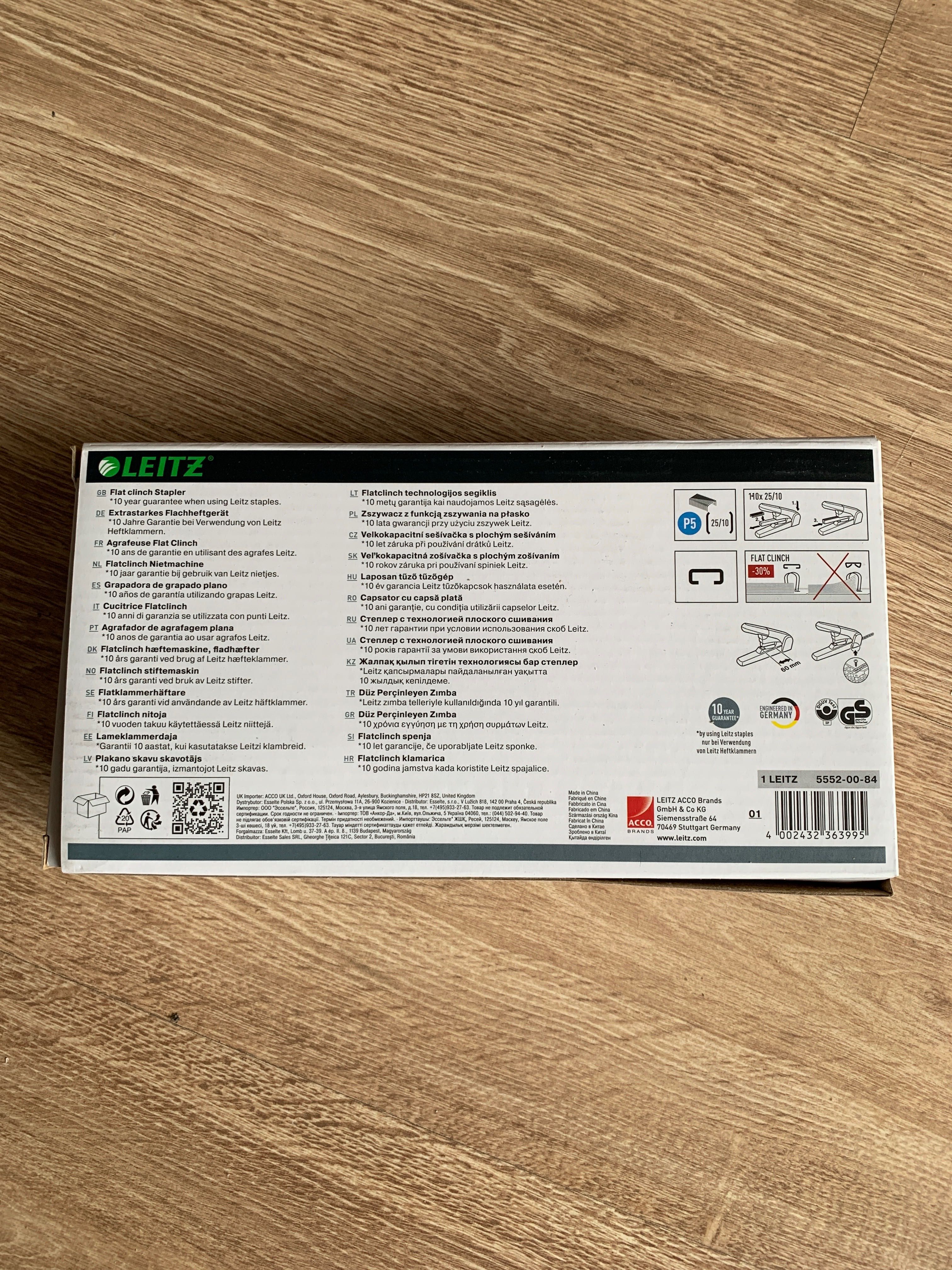 Zszywacz Leitz 5552 szary mocny