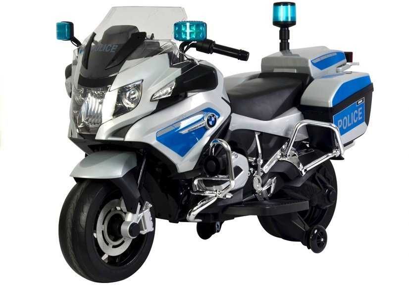 Wielki motocykl dla dziecka autko na akumulator BMW POLICJA