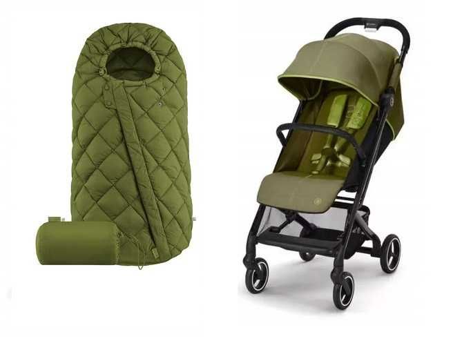 Nowy wózek spacerowy CYBEX BEEZY + Śpiworek Snogga 2 Nature Green