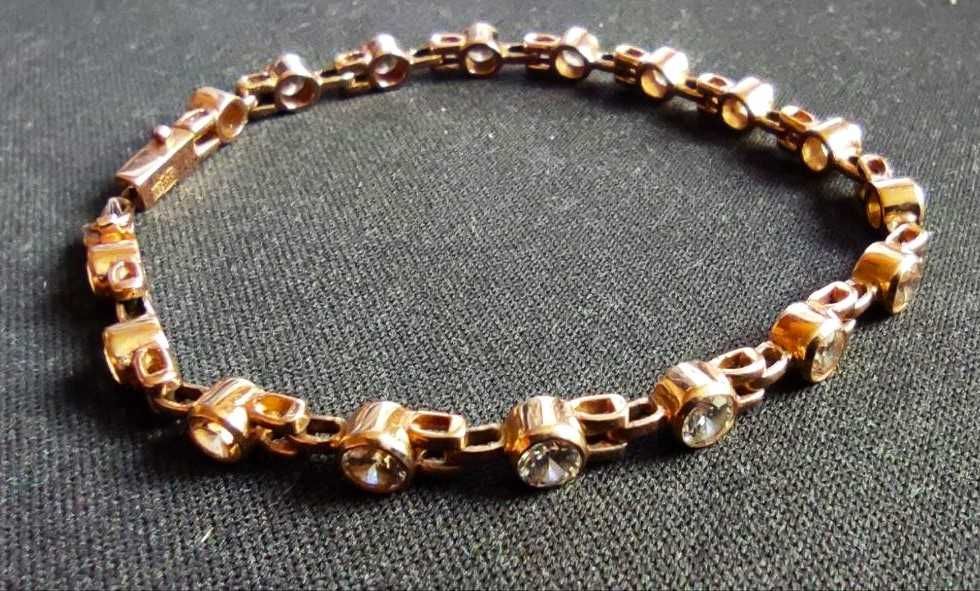 Браслет жіночий золото 585 пр. Вага 12,08 гр. Вставка циркон Розмір 17