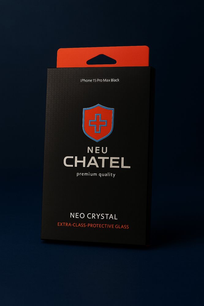 Оригінальне захисне скло +NEU Chatel iPhone 15 Pro Max