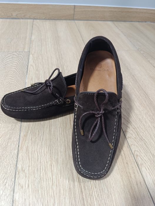 Замшеві мокасини Massimo Dutti темно-коричневого кольору.