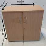 Movel arquivador em MDF castanho com 2 portas