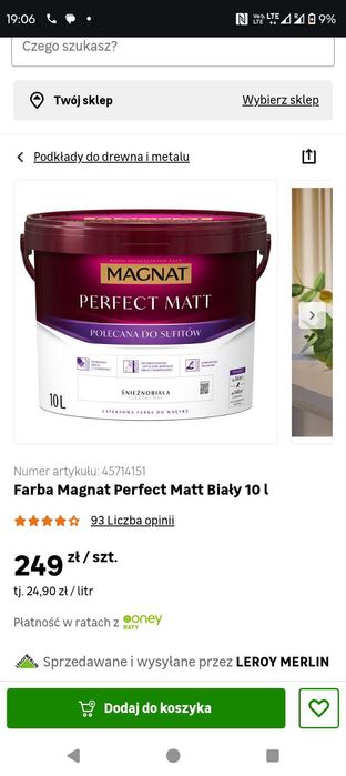 Farba Magnat  lateksowa Creative ekspresyjny onyks 10l.