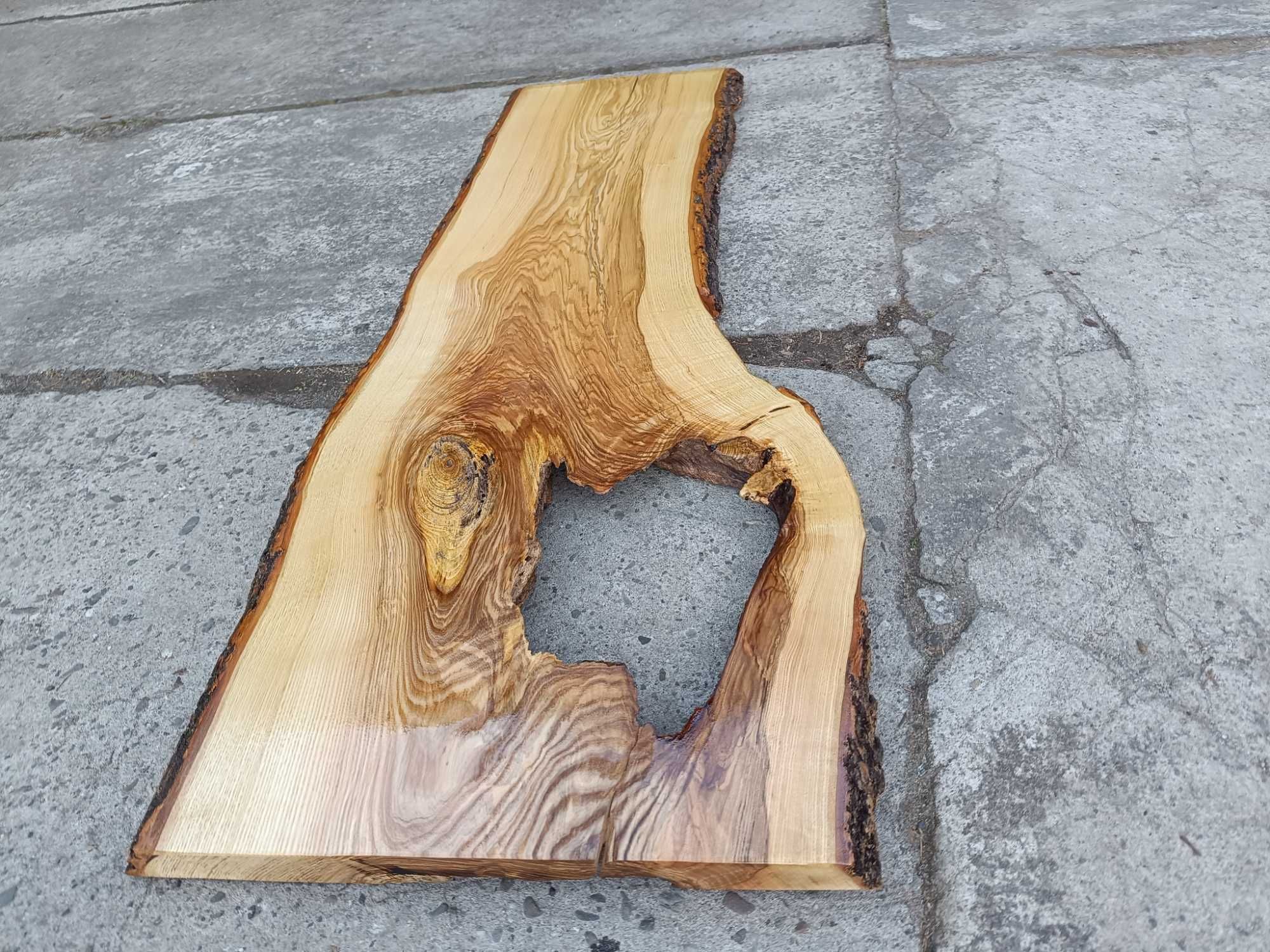 Monolit jesion blat dekoracja Live Edge