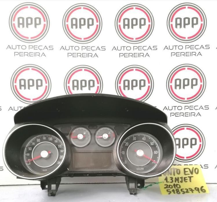 Quadrante Fiat Punto Evo 1.3 Mjet 2010 referência 51852796,  51865476 , unidade.