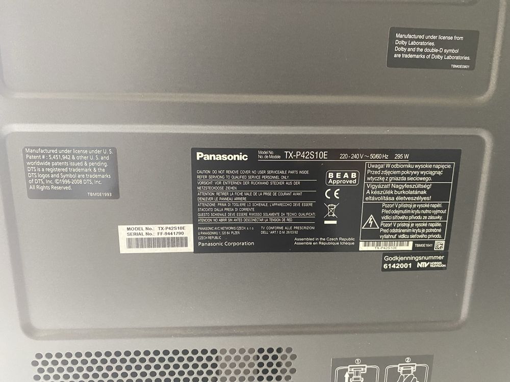 Telewizor Panasonic 42” - plazma