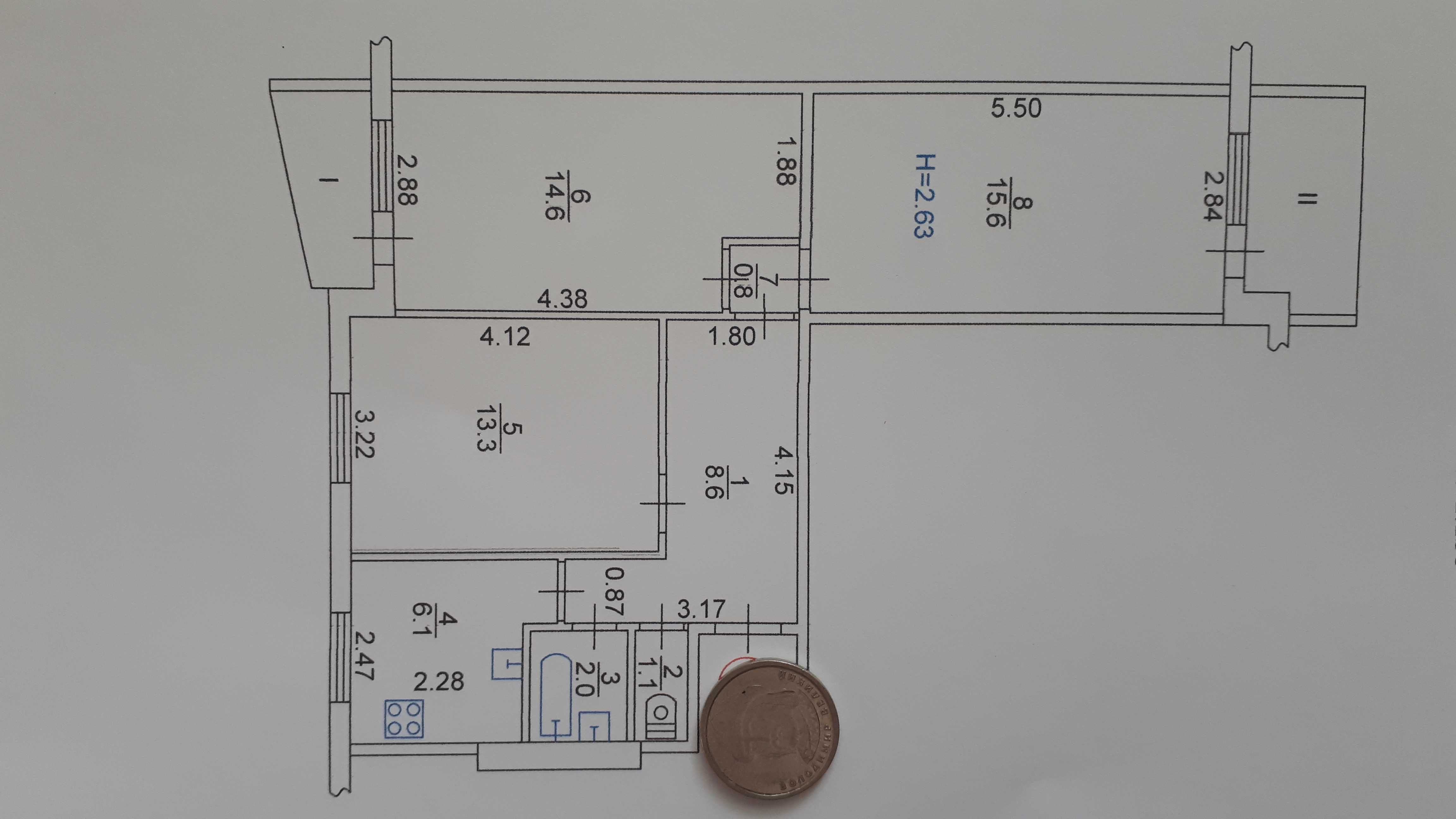 Продам 3х комнатную  Амосова5 Полька.Наружные стены из газобетона