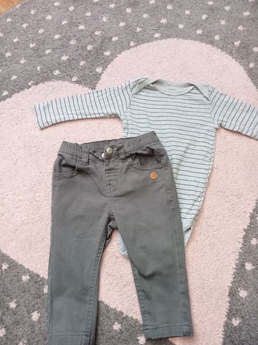 Spodnie jeansy 5 10 15 nowe + body cool club 74