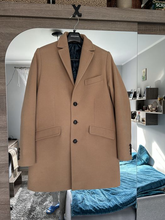 Płaszcz męski beżowy / karmelowy 164-170