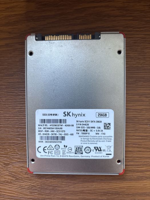 Ssd Samsung/Intel/Hynix/Micron 256-512G
