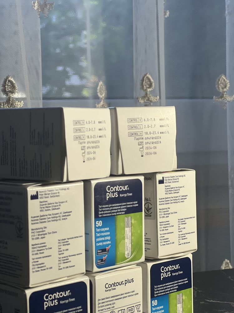 Тест-смужки Contour plus для глюкометра