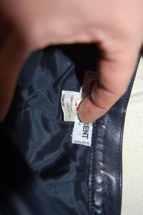 Spódnica skóra Saint Laurent VINTAGE 100% Ciur Leather R 38