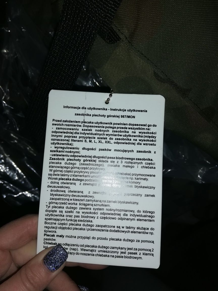 Zasobnik Plecak piechoty górskiej