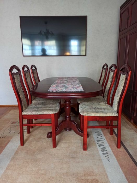 Zestaw mebli segment + stół z krzesłami